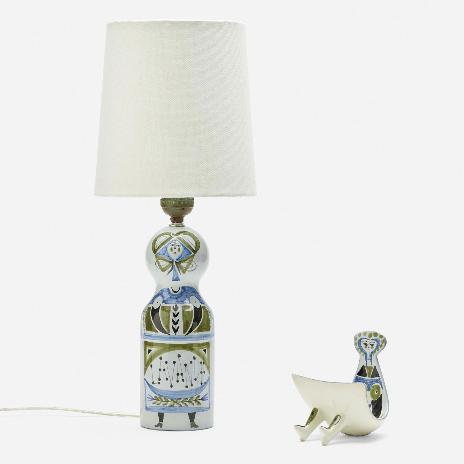 Roger Capron, Table lamp and dish (1 of 5)