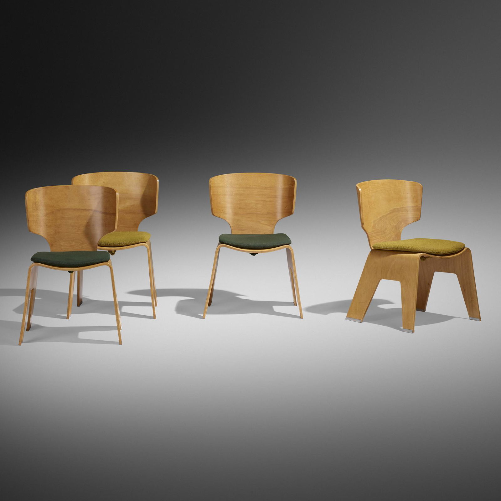 Kenz? Tange, Chairs from Sumi Memorial Hall, Bisai, set of four (1 of 6)