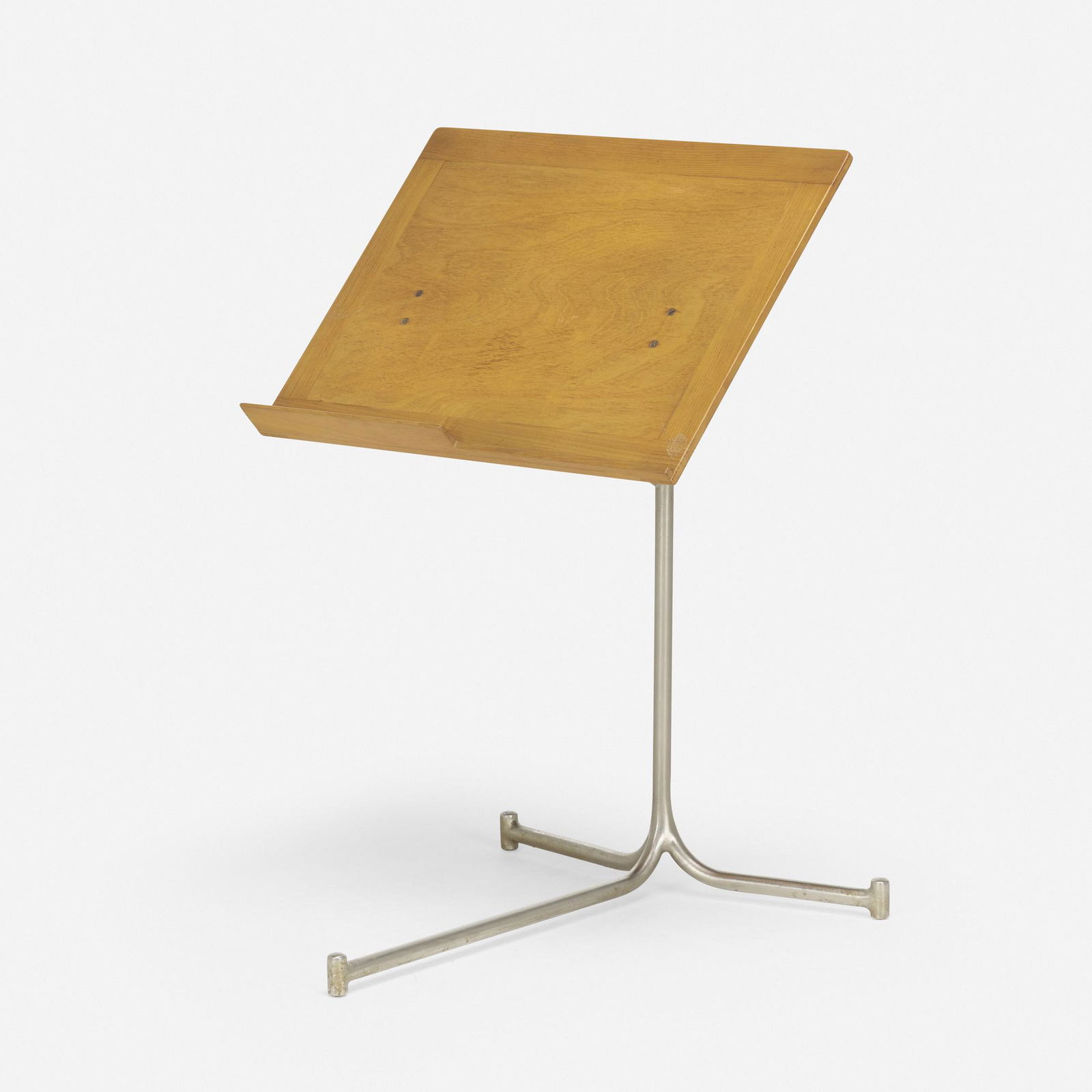 Bruno Mathsson, Bookstand: Bruno Mathsson Bookstand Firma Karl MathssonSweden, 1936 / 1968beech, birch, steel, brass 29.5 h × 21.75 w × 23 d in (75 × 55 × 58 cm) Branded manufacturer's mark