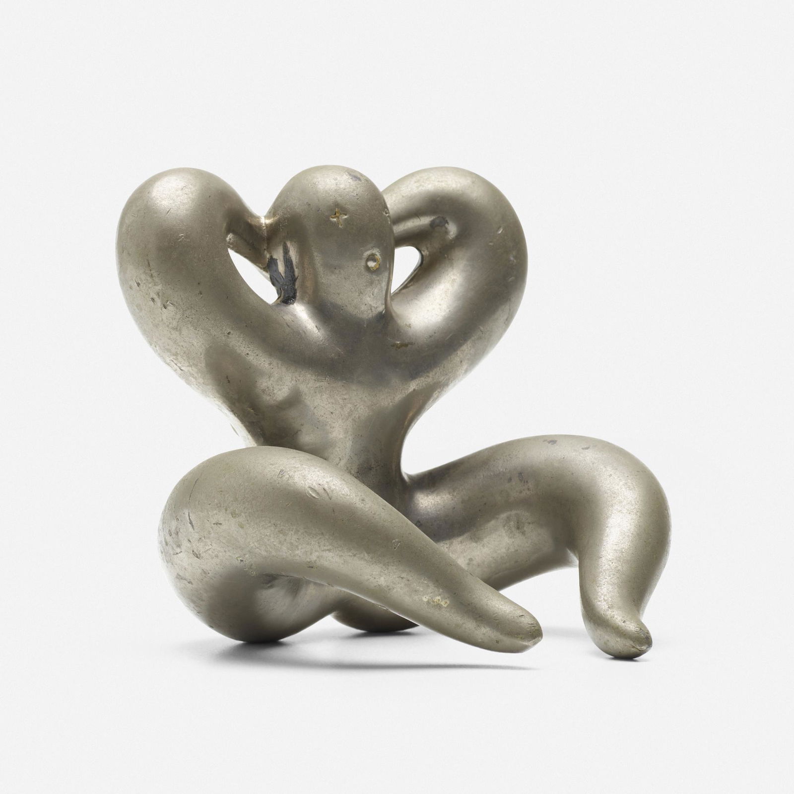 Russel Wright, Bobo bookend: Russel Wright Bobo bookend Russel Wright, Inc.USA, c. 1930nickel 4.5 h × 5 w × 4 d in (11 × 13 × 10 cm) Literature: Collector's Encyclopedia o