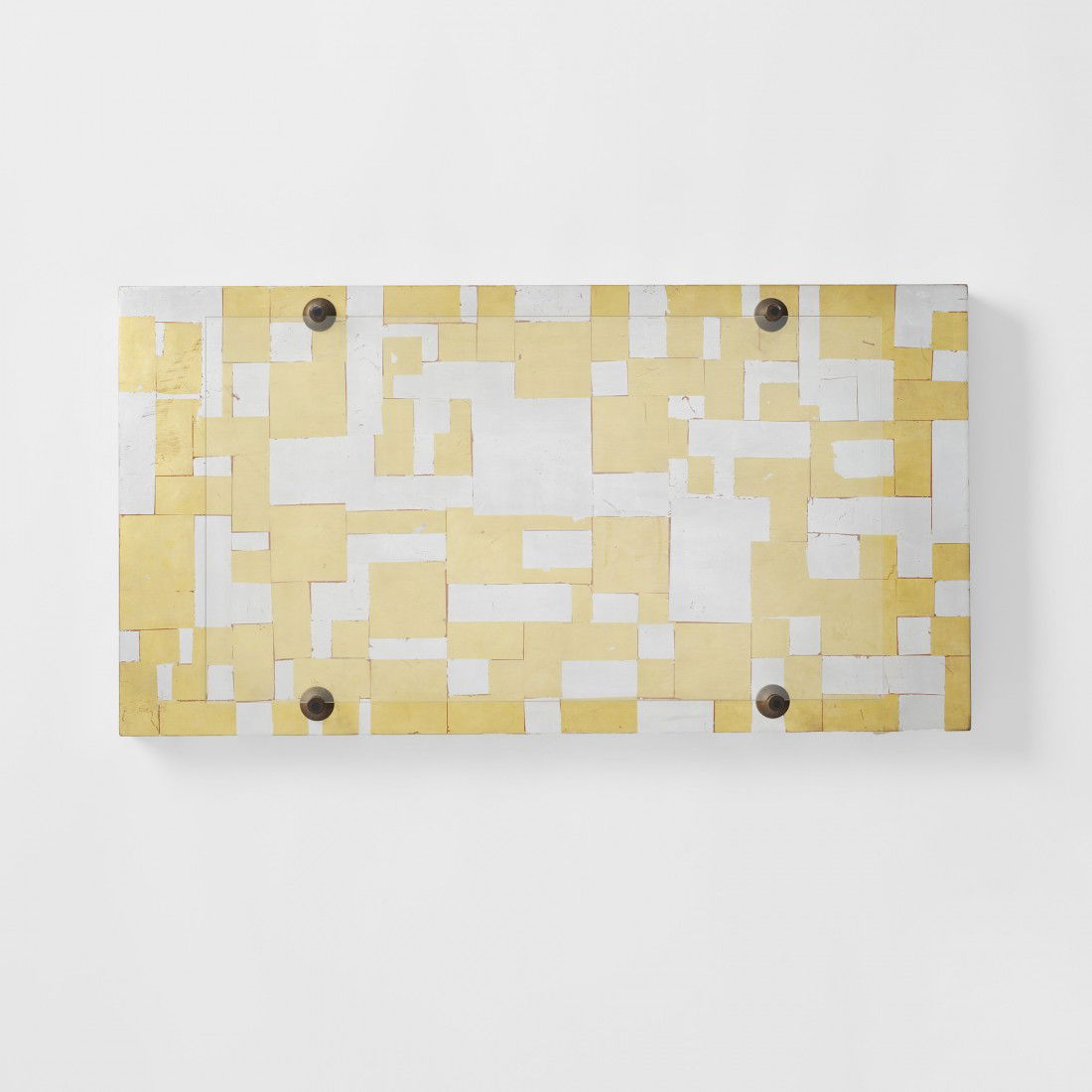 Paul Evans and Phillip Lloyd Powell picture frame: Paul Evans and Phillip Lloyd Powell picture frame USA, c. 1970 silver and gold leaf over lacquered plywood, walnut, glass 38 w x 5 d x 20 h inches Provenance: Wright, Important Design, 3 December 2006