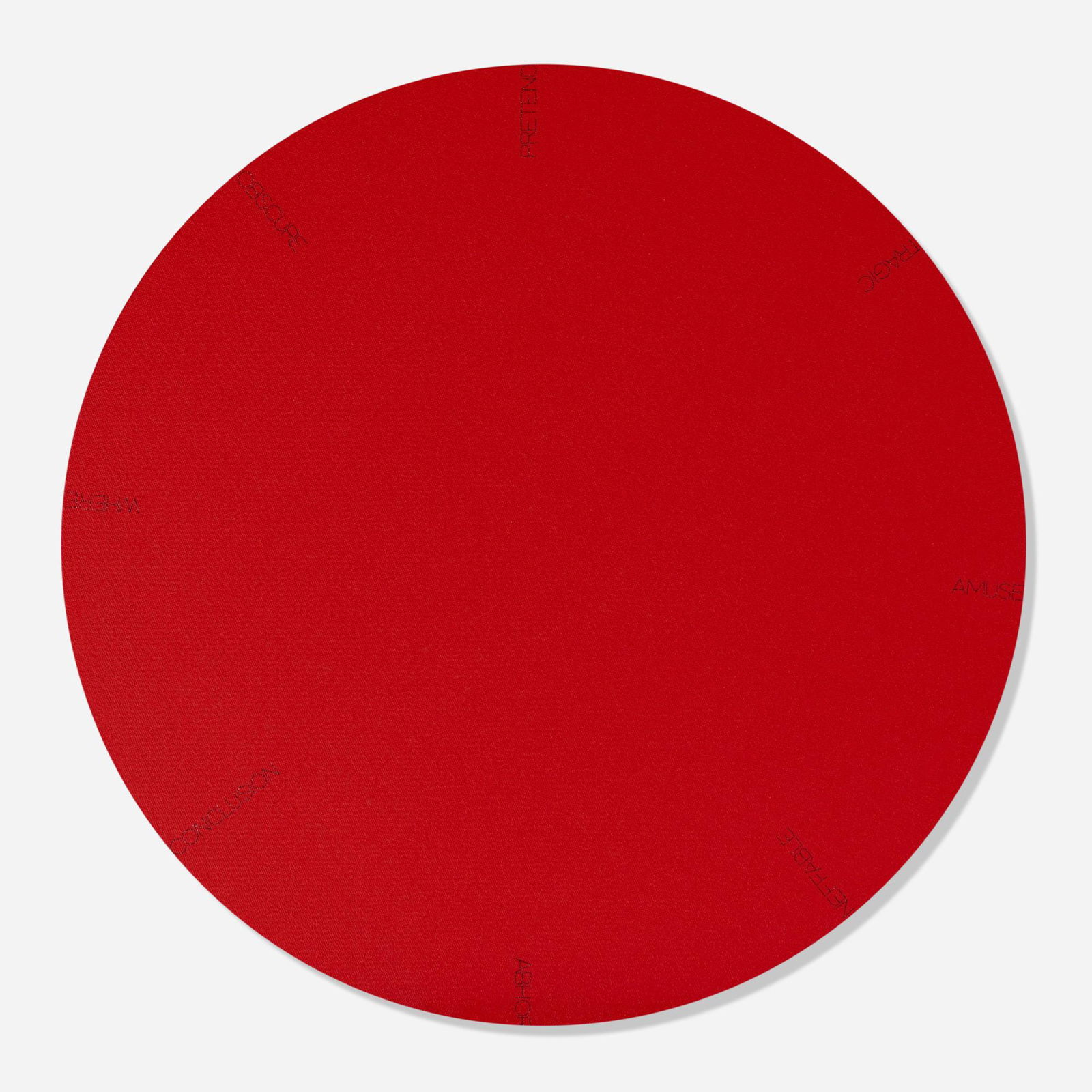 Robert Barry, Untitled: Robert Barry Untitled 2004acrylic on canvas 20 dia in (51 cm) Provenance: Private Collection, Miami This work will ship from Wright in Chicago, Illinois.</