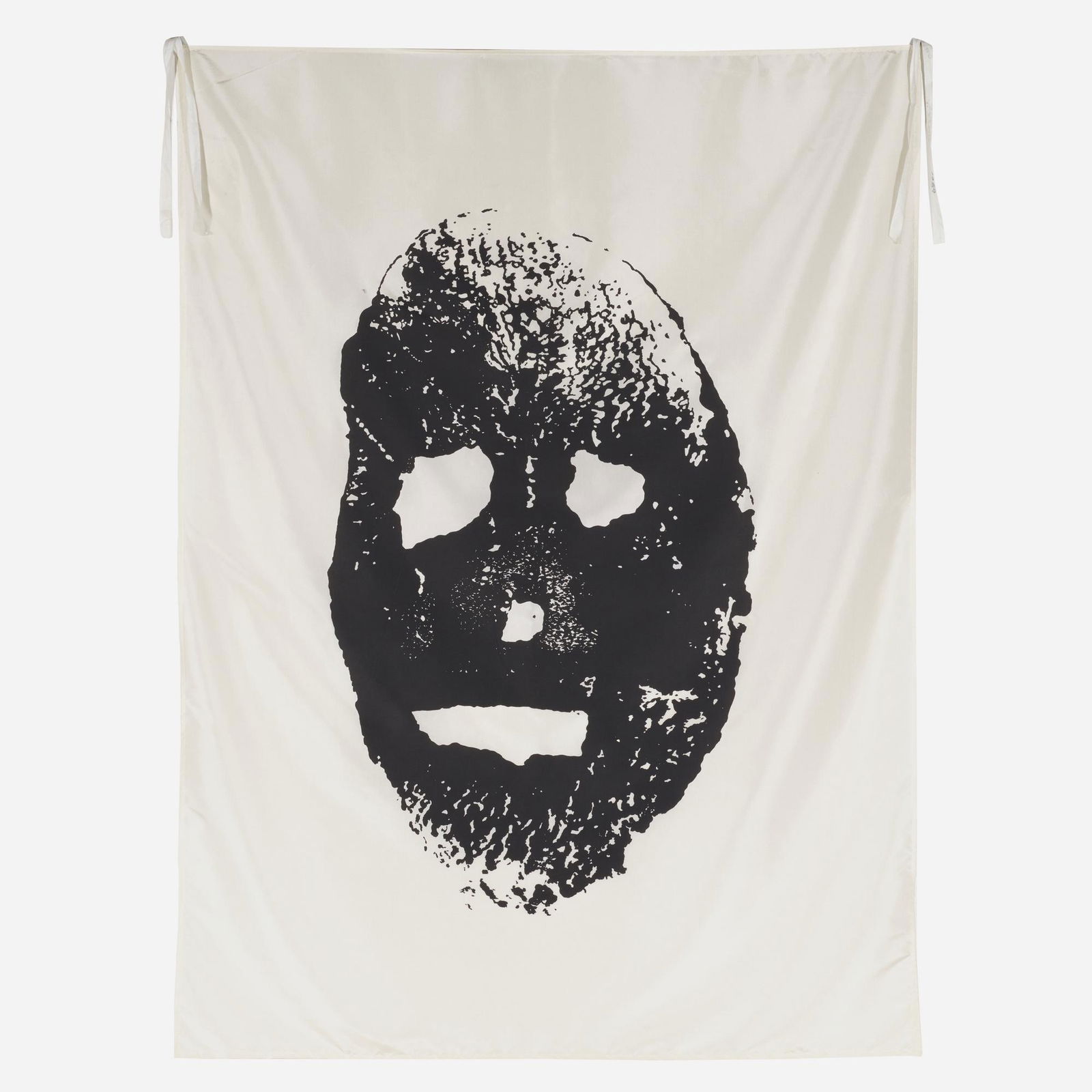 Mike Kelley, Blood & Soil (Potato Print): Mike Kelley Blood & Soil (Potato Print) 1989screenprint on silk 53 h × 38 w in (135 × 97 cm) Signed, dated and numbered to upper right tie '27/40 M Kelly 1989'. This work is number