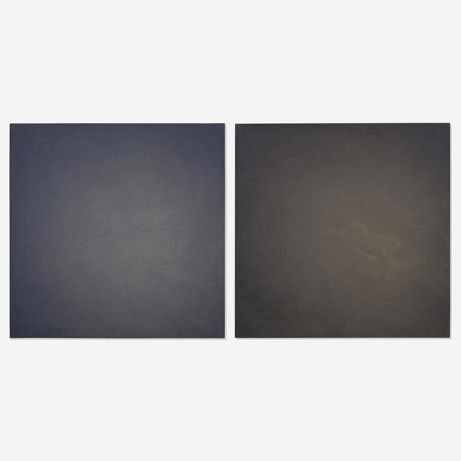 David Simpson, Camino Real; Good Ole Days: David Simpson Camino Real; Good Ole Days (two works) 1997acrylic on canvas over board 33.75 h × 33.75 w × 2.5 d in (86 × 86 × 6 cm) Signed, titled and dated to verso of