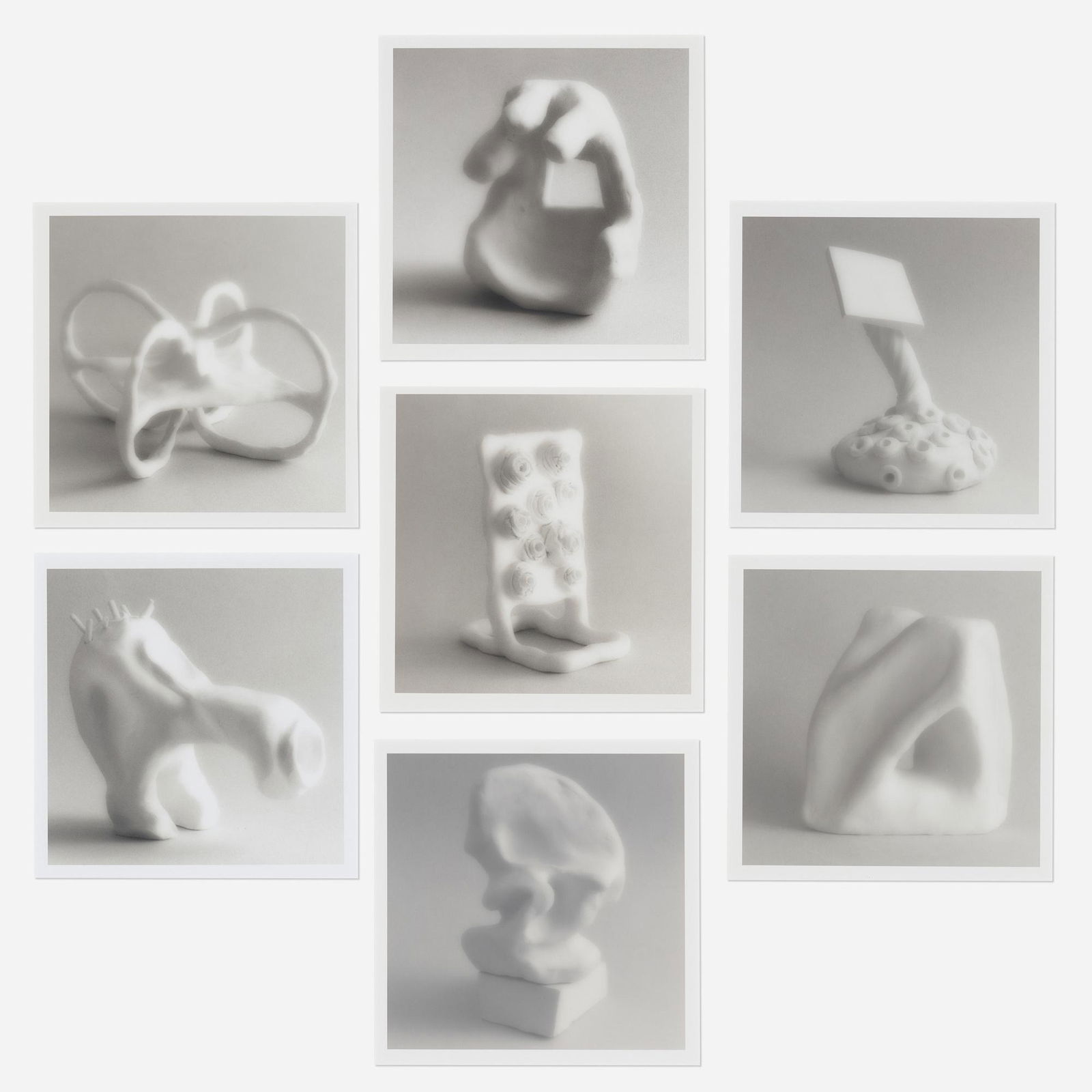 Vik Muniz, Individuals (seven works): Vik Muniz Individuals (seven works) 1993toned platinum print sight: 11 h × 11 w in (28 × 28 cm) Signed and dated to verso of each work 'Vic Muniz 1993'. This wo