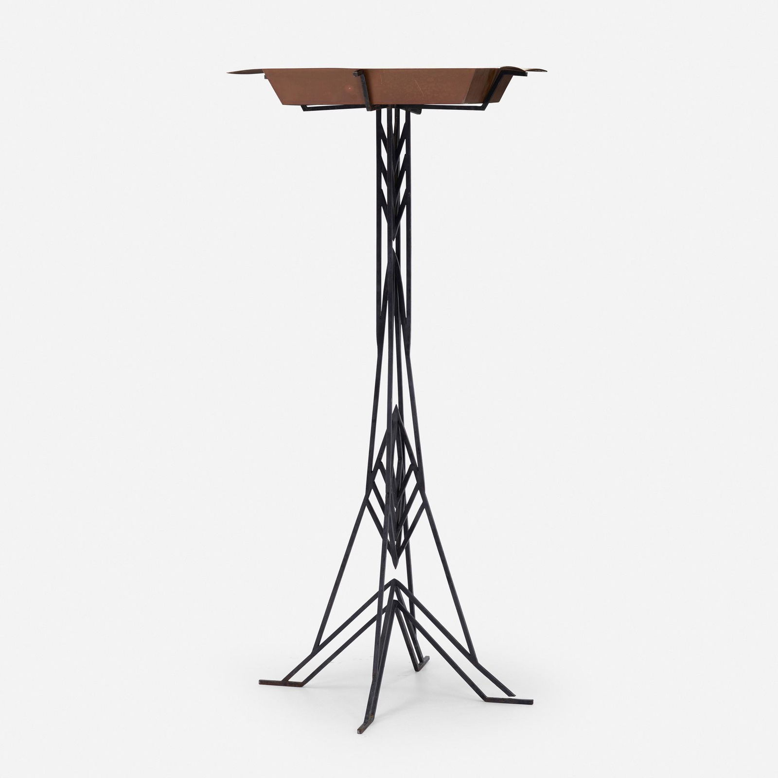 McArthur and Wright, Arizona Biltmore Planter: Warren McArthur and Frank Lloyd Wright Planter from the Arizona Biltmore Hotel USA, 1928enameled iron, copper 72.5 h × 29.75 w × 29.75 d in (184 × 76 × 76 cm) P