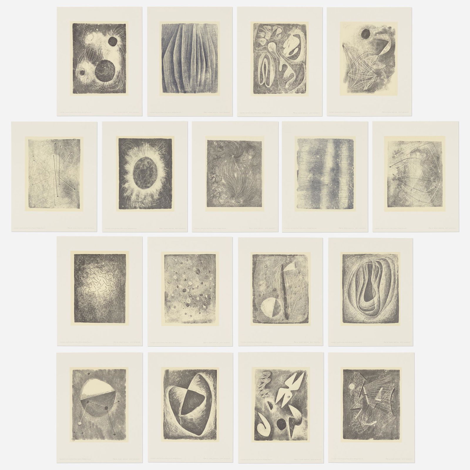 Harry Bertoia, Fifty Drawings portfolio (1 of 5)