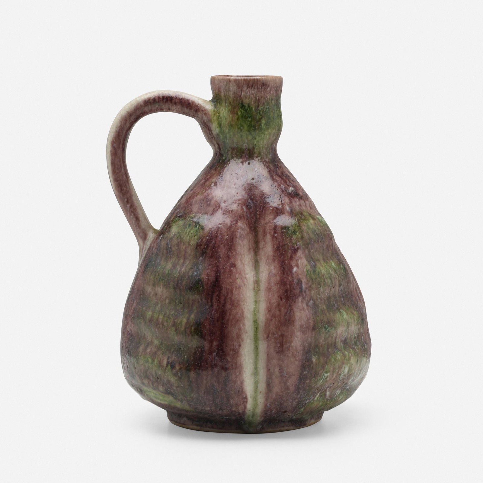 Guido Gambone, Pitcher: Guido Gambone Pitcher Italy, c. 1955 glazed earthenware 7.5 h × 5.25 dia in (19 × 13 cm) Glazed signature and donkey mark to underside 'Gambone Italy'. This work