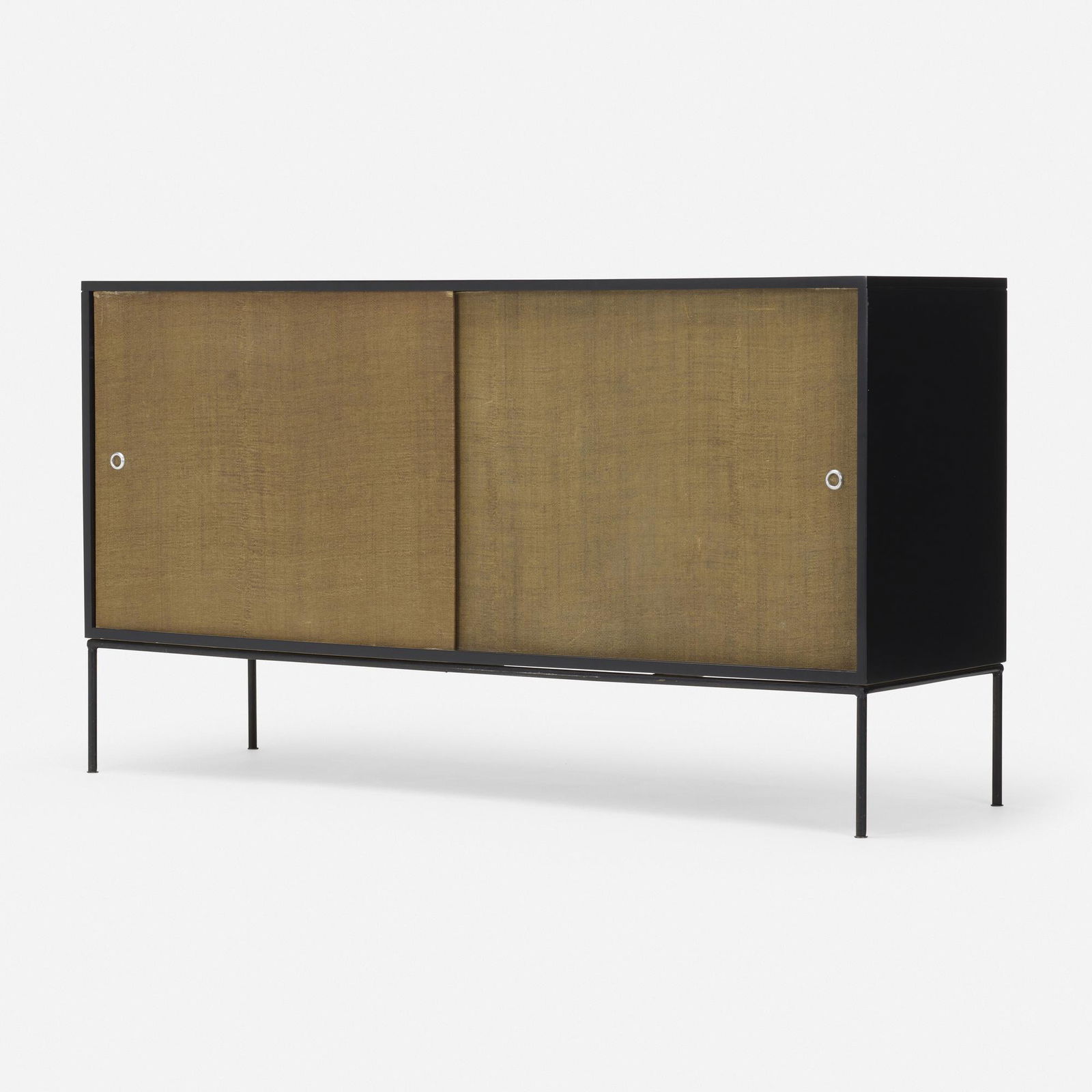Paul McCobb, Planner Group cabinet, model 1513: Paul McCobb Planner Group cabinet, model 1513 WinchendonUSA, 1952lacquered wood, enameled steel, maple, vinyl, aluminum 33 h × 60 w × 18 d in (84 × 152 × 46 cm) C