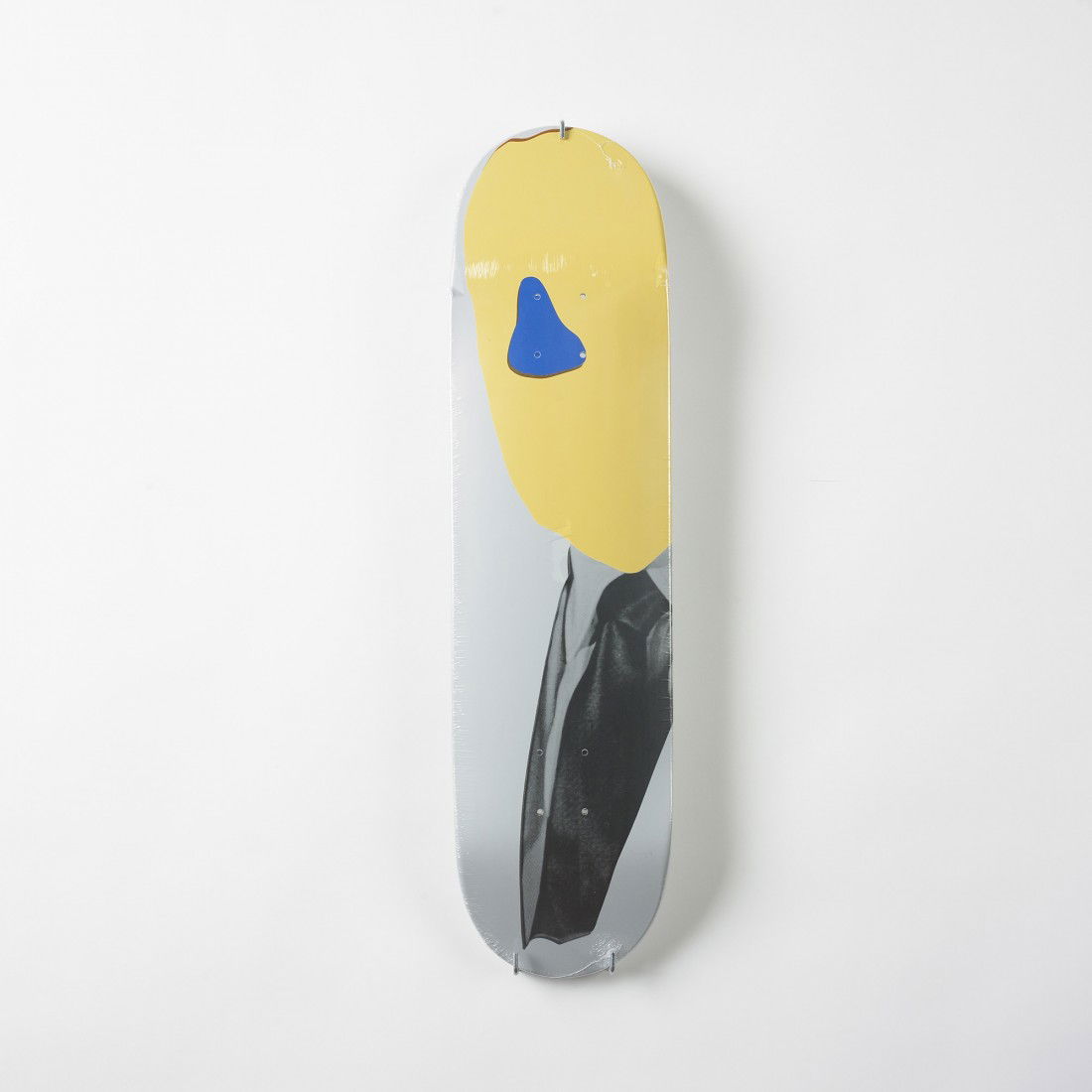 John Baldessari Gray skateboard deck: John Baldessari Gray skateboard deck Supreme USA, 2010 acrylic, transfer-printed plywood 8 w x 2.5 d x 31 h inches
