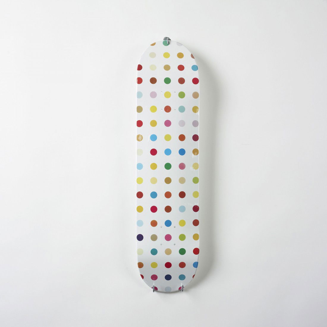 Damien Hirst Dot #2 skateboard deck: Damien Hirst Dot #2 skateboard deck Supreme United Kingdom, 2009 acrylic, transfer-printed plywood 8 w x 2.5 d x 31 h inches