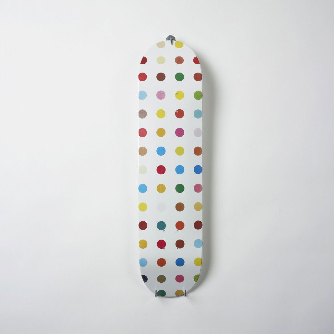 Damien Hirst Dot #3 skateboard deck: Damien Hirst Dot #3 skateboard deck Supreme United Kingdom, 2009 acrylic, transfer-printed plywood 8 w x 2.5 d x 31 h inches