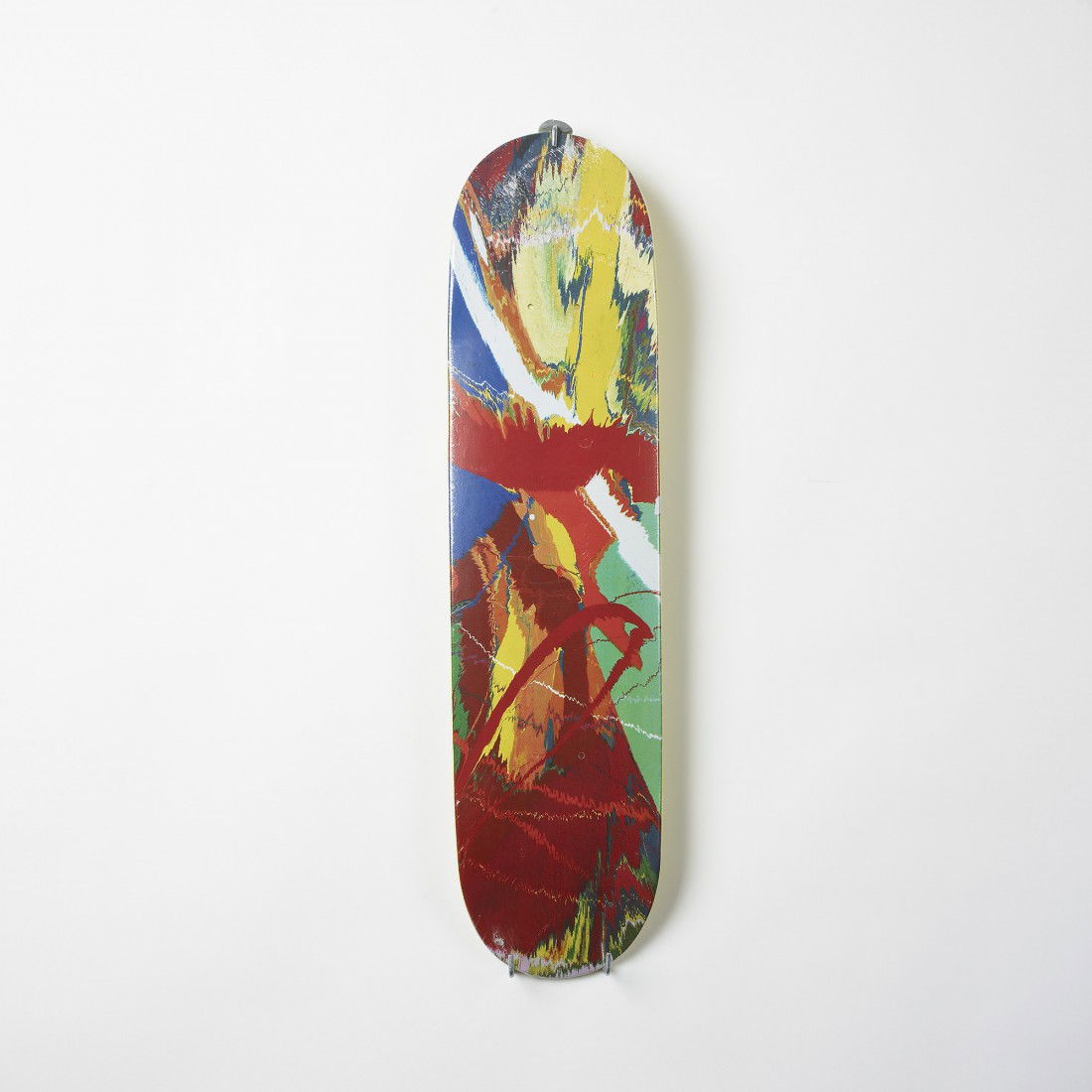 Damien Hirst Spin (yellow) skateboard deck: Damien Hirst Spin (yellow) skateboard deck Supreme United Kingdom, 2009 acrylic, transfer-printed plywood 8 w x 2.5 d x 31 h inches