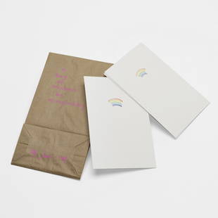 Terence Koh A Bag of Rainbows: Terence Koh A Bag of Rainbows China, 2009 colored pencil on paper, ink on brown paper bag 9 h x 5 w inches Signed, titled and dated to bag 'A Bag of Rainbows By Asianpunkboy 17 Jan 09'.