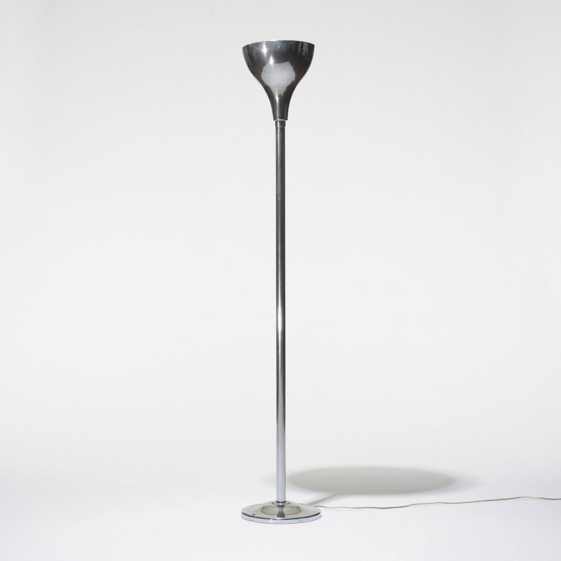 Robert Mallet-Stevens torchiere: Robert Mallet-Stevens torchiere France, c. 1935 chrome-plated steel, chrome-plated brass 12 dia x 69 h inches