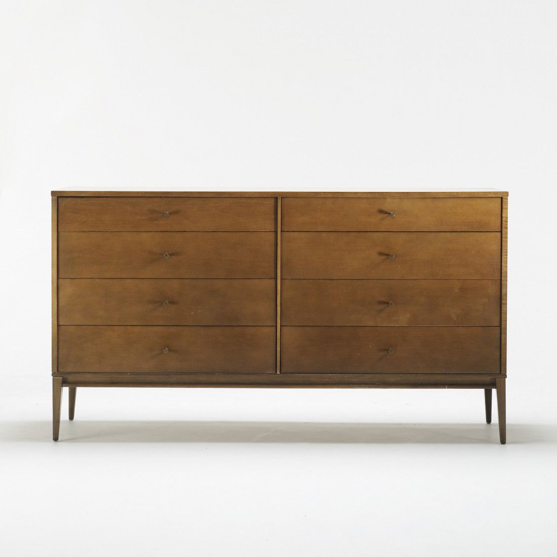 Paul McCobb Planner Group cabinet: Paul McCobb Planner Group cabinet Winchendon Furniture Company USA, c. 1949 stained birch, brass 60 w x 19 d x 33.5 h inches