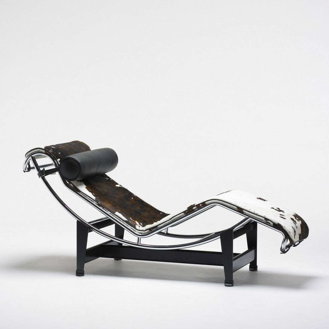 Charlotte Perriand, Pierre Jeanneret and Le Corbus: Charlotte Perriand, Pierre Jeanneret and Le Corbusier LC-4 Cassina France, 1928/c. 1979 chrome-plated steel, enameled steel, leather, cow-hide 23 w x 65 d x 29 h inches Signed with impressed manufactu