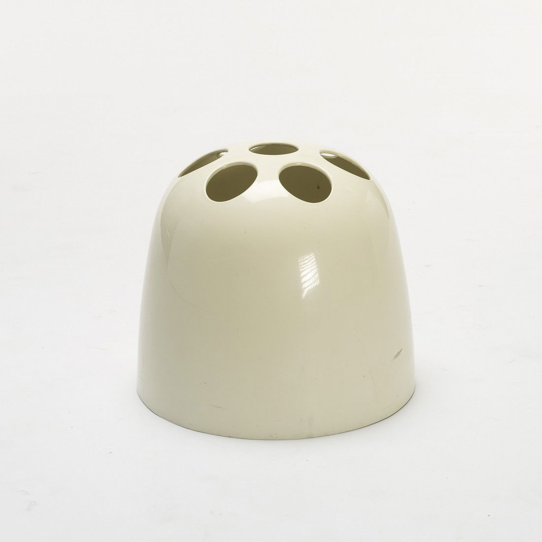 Emma Gismondi Schweinberger Dedalo umbrella stand: Emma Gismondi Schweinberger Dedalo umbrella stand Artemide Italy, c. 1960 plastic 15 dia x 14.5 h inches Signed with manufacturer's mark to underside: [Studio Artemide Milano Modello Dedalo Design Emm