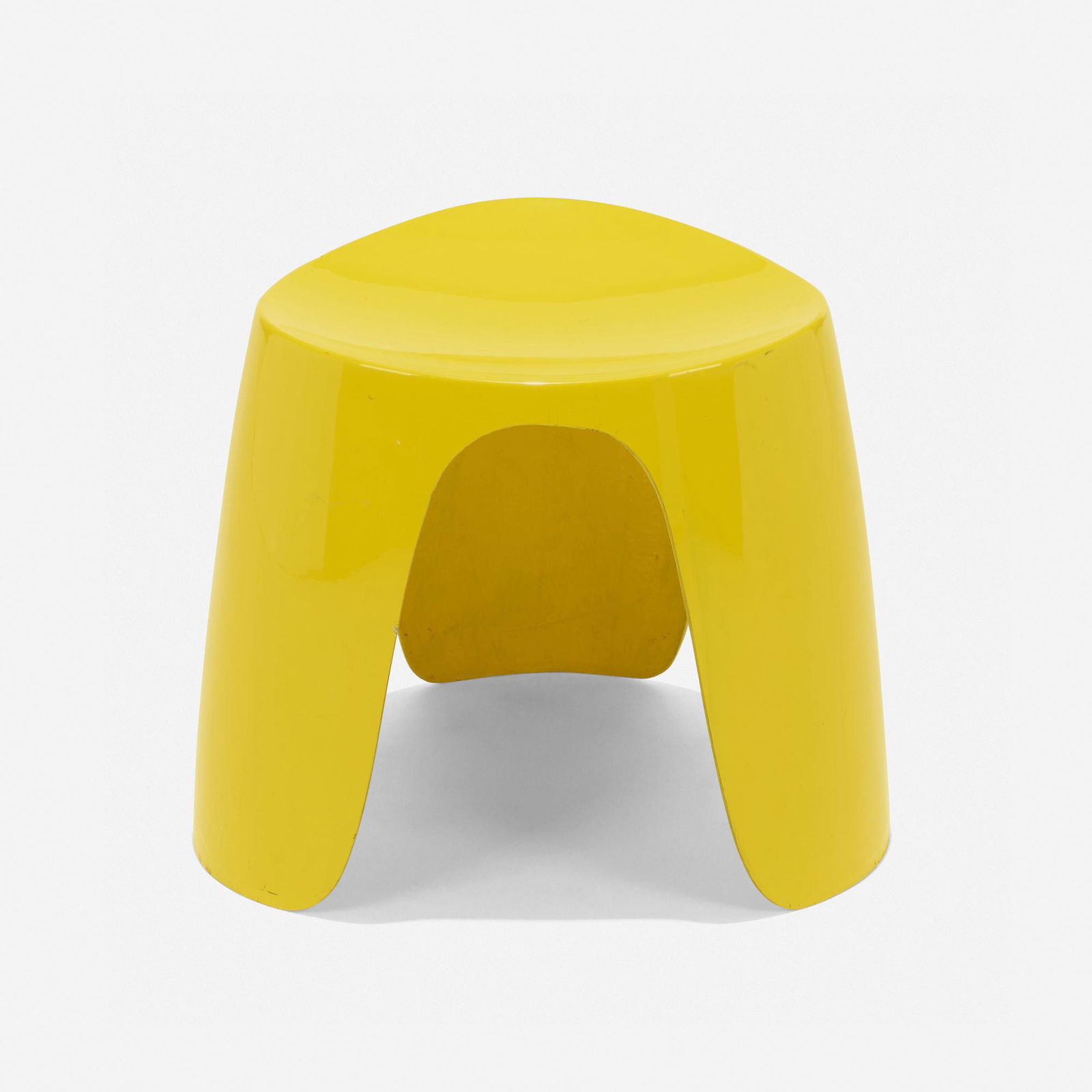 After Sori Yanagi, Stool: After Sori Yanagi Stool c. 1960lacquered fiberglass 14.75 h × 16.5 w × 18 d in (37 × 42 × 46 cm) Exhibited: Stools from the JF Chen Collection,