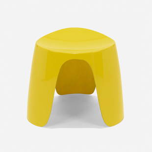 After Sori Yanagi, Stool: After Sori Yanagi Stool c. 1960 lacquered fiberglass 14.75 h × 16.5 w × 18 d in (37 × 42 × 46 cm) Exhibited: Stools from the JF Chen Collection, 5 May - 18 June 2022,