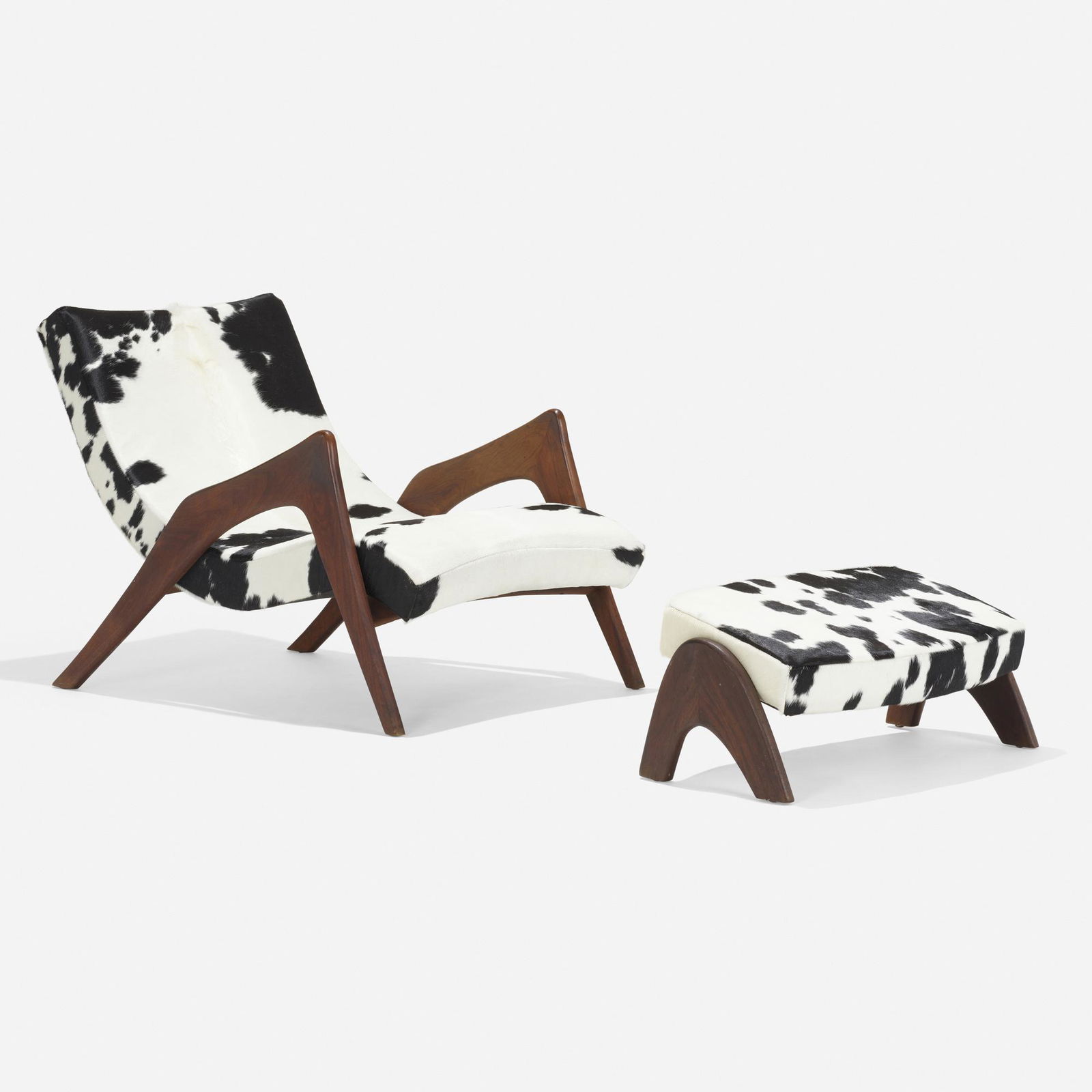 Adrian Pearsall, Crescent chair and ottoman (1 of 6)