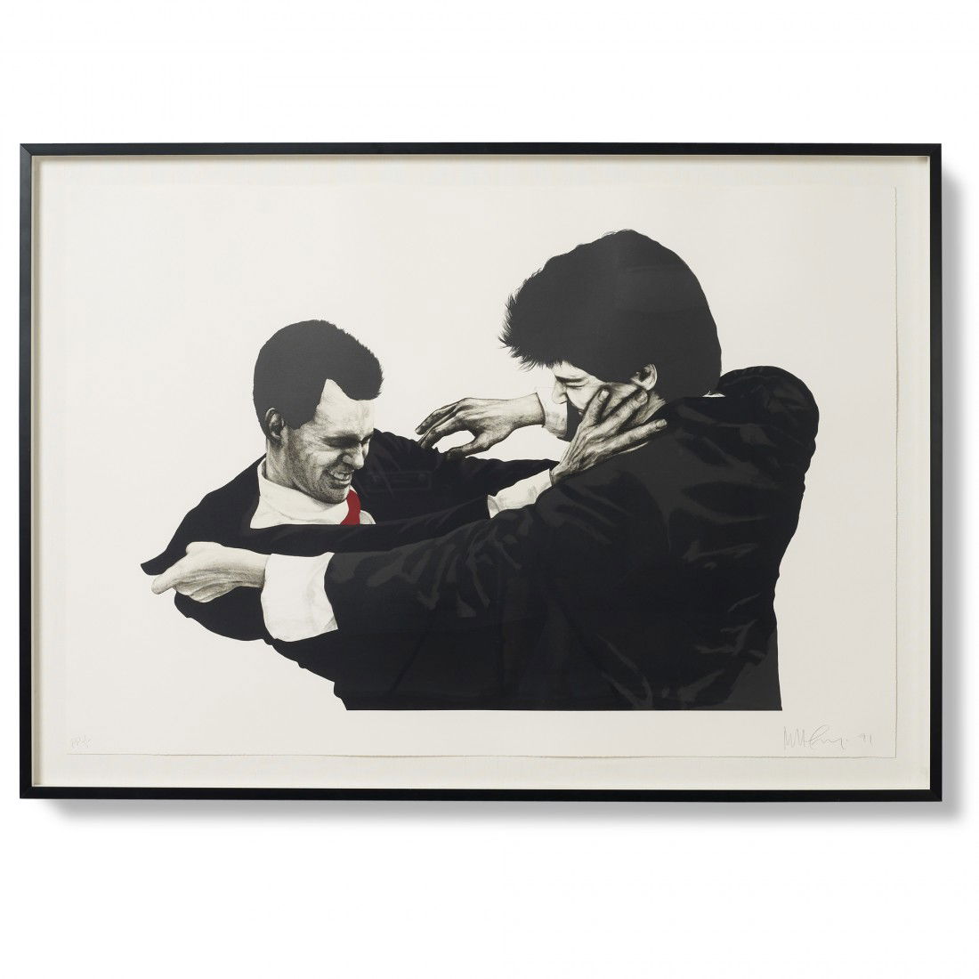Robert Longo Frank and Glen: Robert Longo Frank and Glen USA, 1991 lithograph on paper 37.5 h x 55 w inches Signed, numbered and dated to lower edge 'Robert Longo 91 PP 1/5'. This work is number 1 of 5 printer's proofs aside from