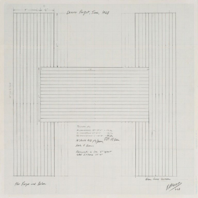 Robert Morris untitled: Robert Morris untitled (Denver Sculpture Symposium) USA, 1968 graphite on paper 22 w x 22 h inches Signed and dated to lower right 'R Morris 6-68'. Provenance: Estate of Roger Kotoske