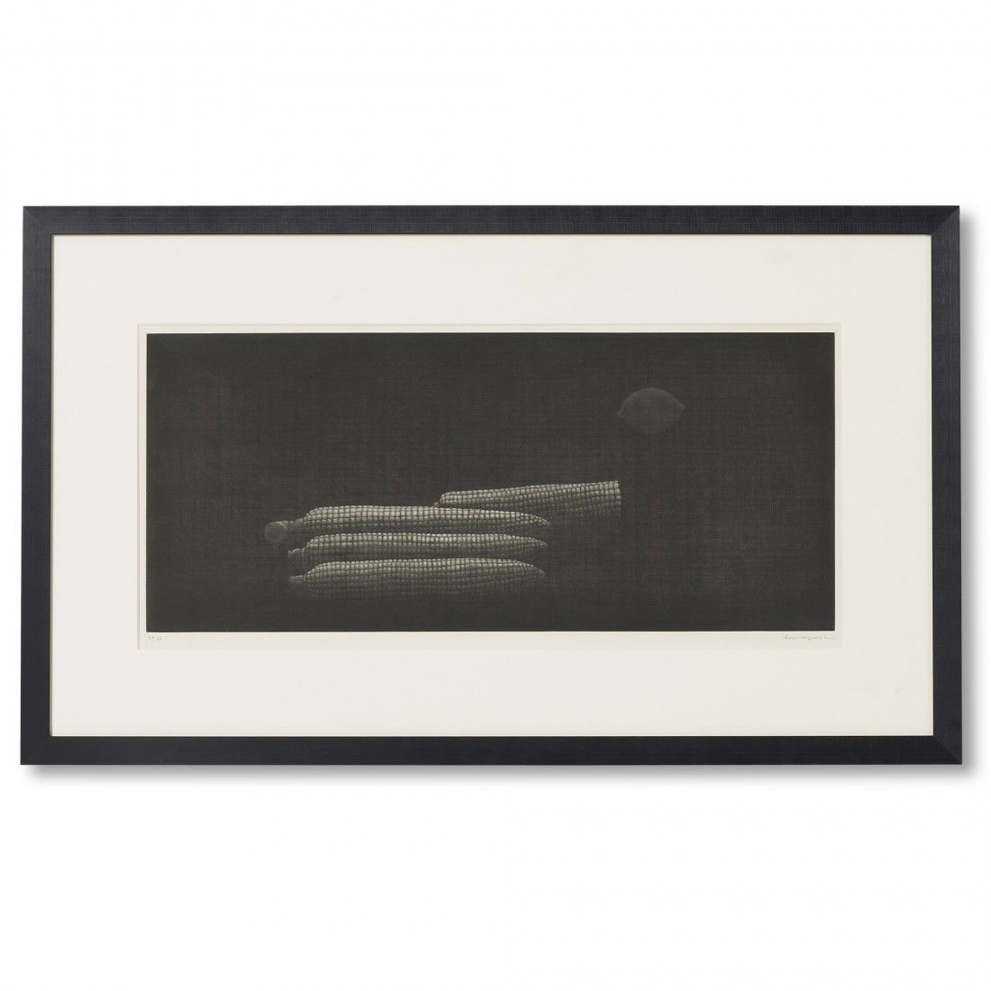 Yozo Hamaguchi Corns: Yozo Hamaguchi Corns Japan, 1959 mezzotint on paper 9.25 h x 21.25 w inches Signed and numbered to lower margin 'Hamaguchi 40/50'. This work is number 40 from the edition of 50.