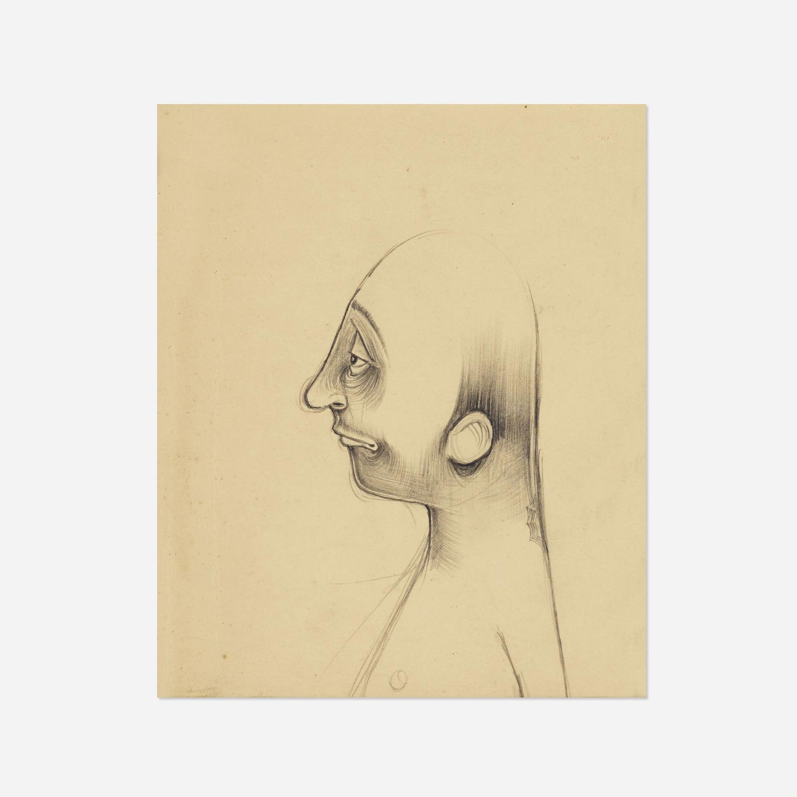 Barry McGee, Untitled: Barry McGee Untitled 1998graphite on paper 5.875 h × 5 w in (15 × 13 cm) Provenance: Paul Morris Gallery, New York | Private Collection This wo