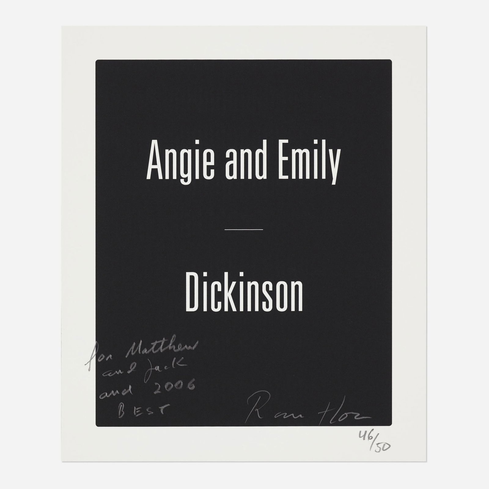 Roni Horn, Angie and Emily Dickinson (1 of 3)