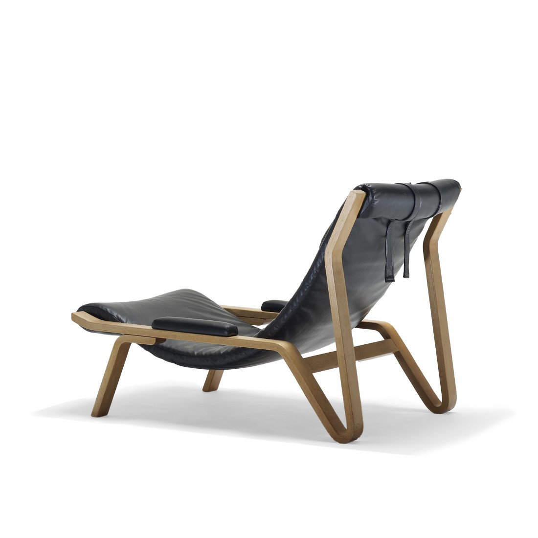 Harvey Probber Suspension chair: Harvey Probber Suspension chair Harvey Probber, Inc. USA, 1949 leather, laminated birch 27 w x 42 d x 28.5 h inches Literature: Furniture Forum, Vol. 1 Summer 1949, section 1, pg. 3 Provenance: Collec