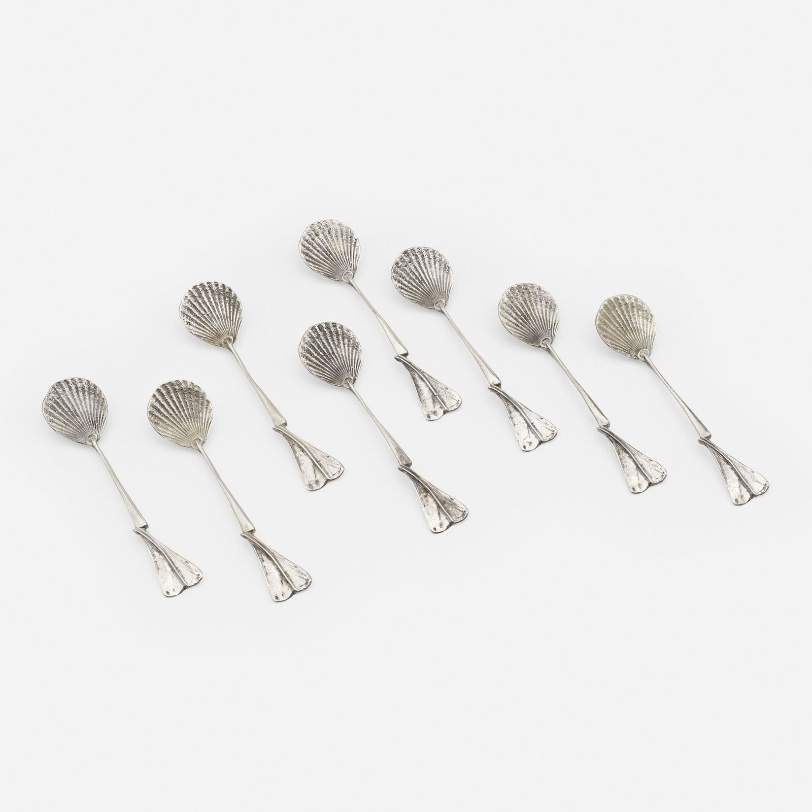 Lalanne, Les Phagocytes demitasse spoons: Claude and Francois-Xavier Lalanne Les Phagocytes demitasse spoons, set of eight ArtcurialFrance, c. 1991sterling silver .5 h × 1.25 w × 5.75 l in (1 × 3 × 15 cm)