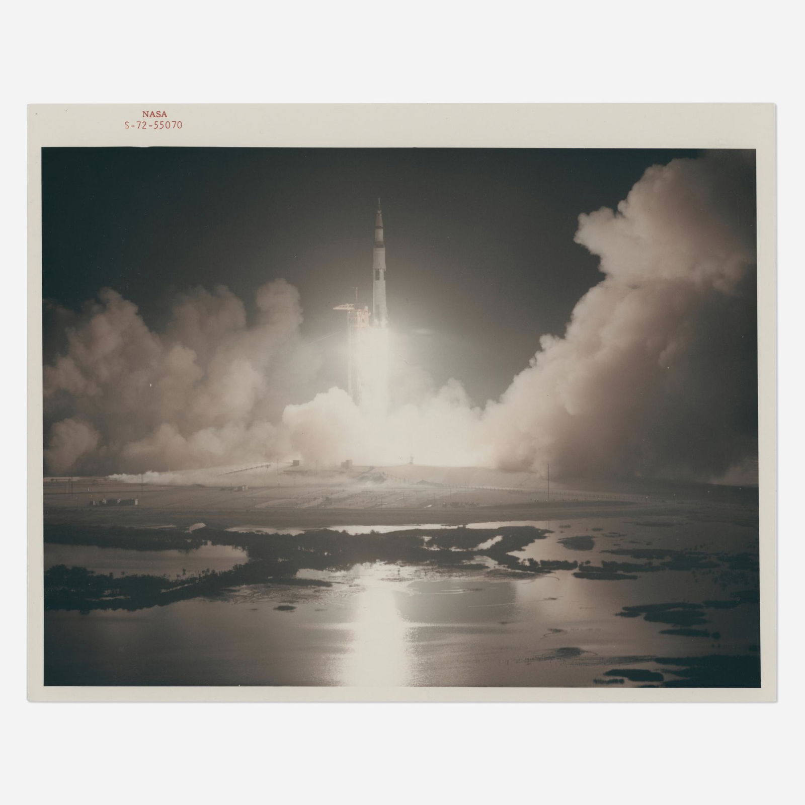 The night launch of last human voyage to Moon (1 of 4)