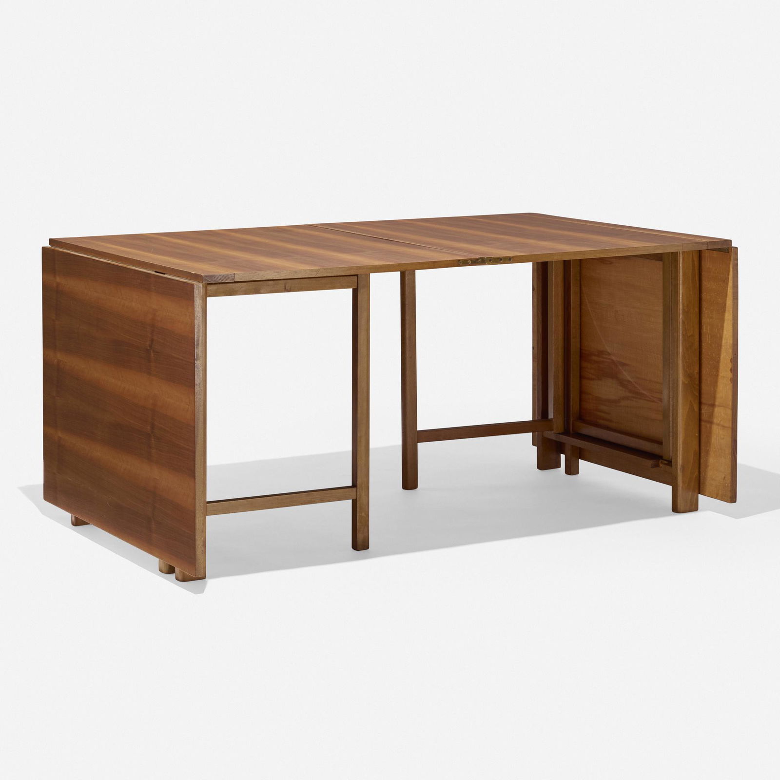 Bruno Mathsson, Maria folding table: Bruno Mathsson Maria folding table Firma Karl MathssonSweden, 1937teak 28.5 h × 110 w × 35.5 d in (72 × 279 × 90 cm) Table features four 26-inch leaves and can be