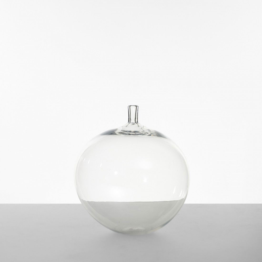 Ingeborg Lundin Apple vase: Ingeborg Lundin Apple vase Orrefors Sweden, 1957 glass 13 dia x 14.25 h inches Incised signature to underside: [Orrefors Expo du 32-57 Ingeborg Lundin]. Literature: Glas in Schweden 1915-1960, Ricke a