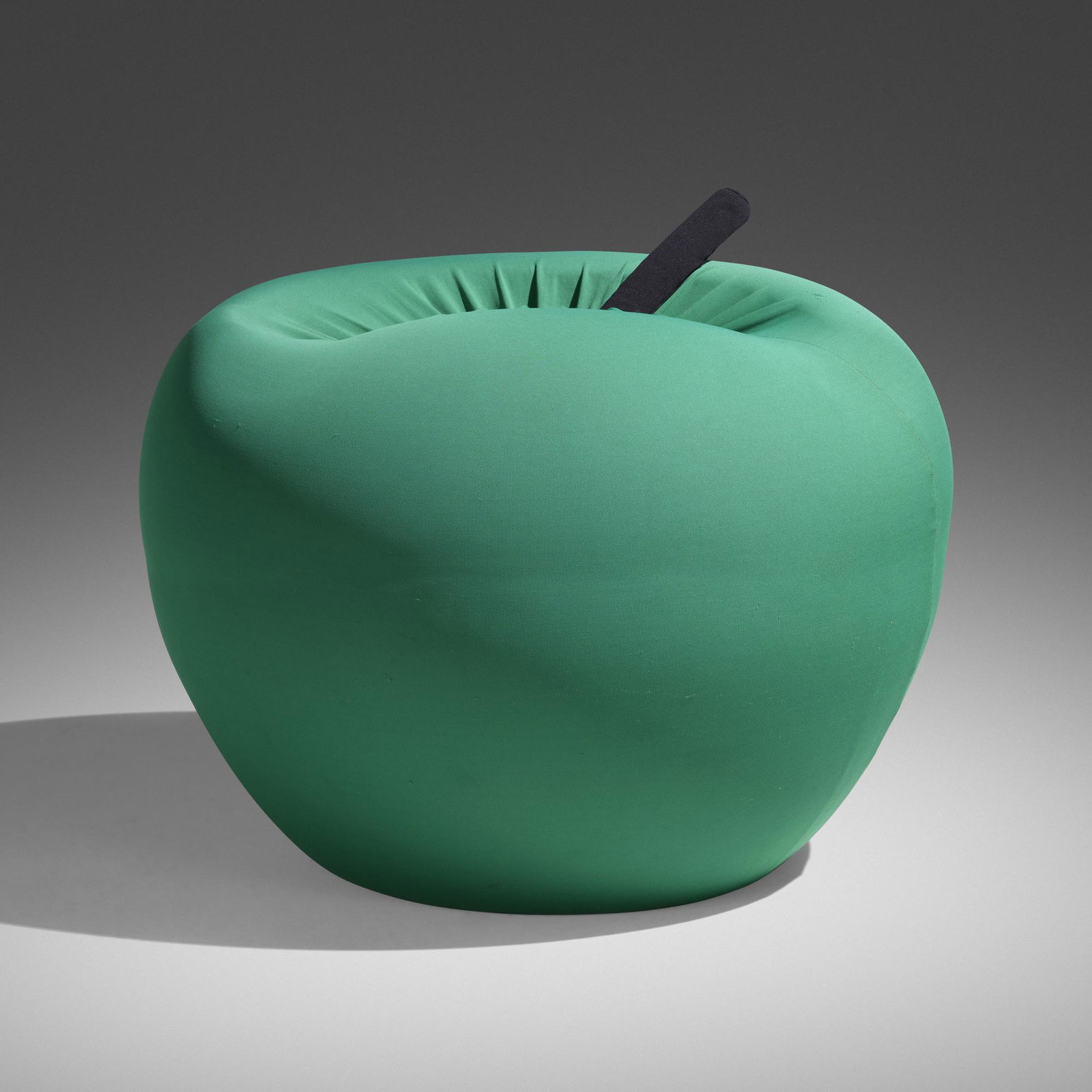 Studio 65, Apple chair: Studio 65 Apple chair Italy, c. 1968fabric over foam 30 h x 39 w x 36 d in (76 x 99 x 91 cm) This work will ship from Rago in Lambertville, New Jersey.