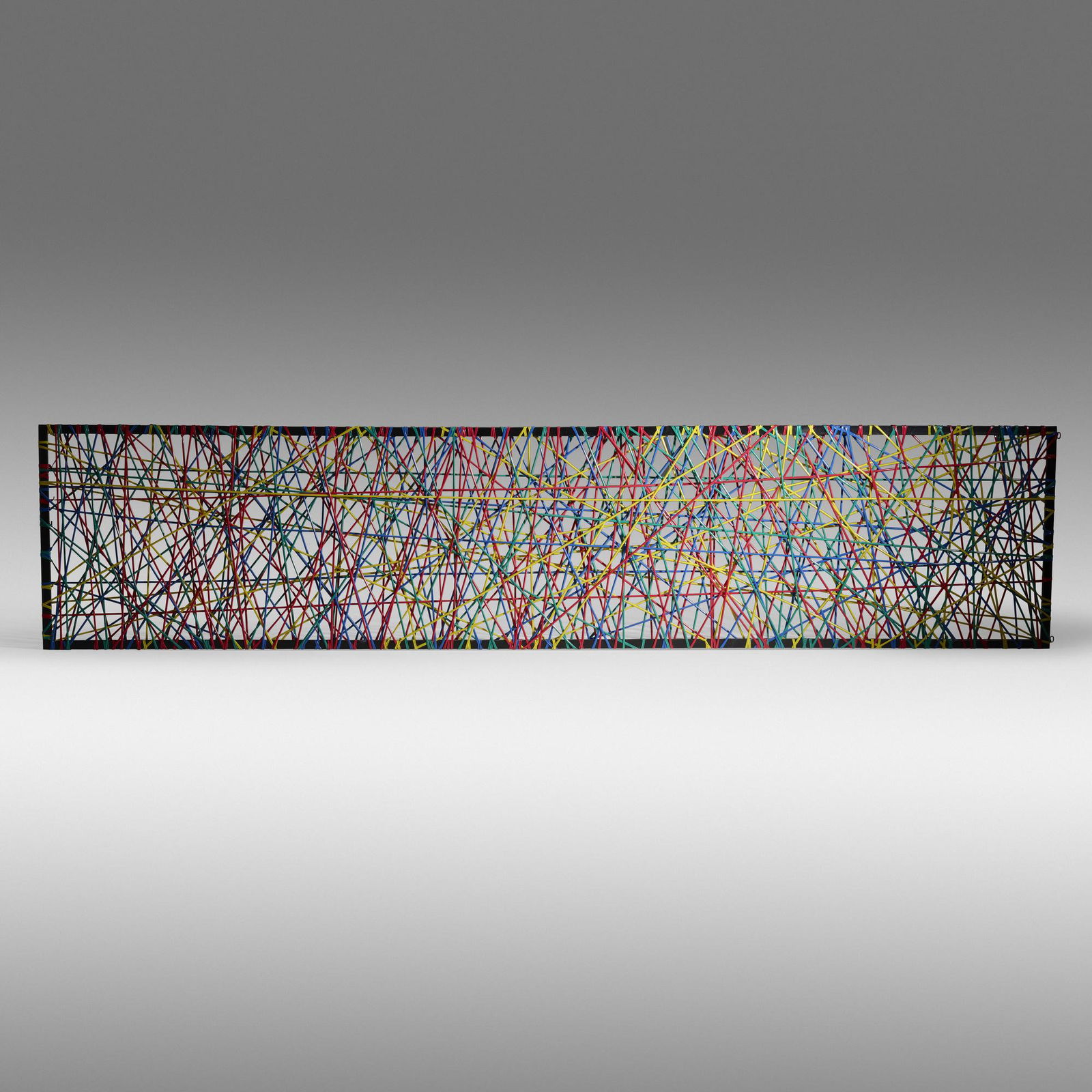 Fernando & Humberto Campana, Forum Parade screen: Fernando and Humberto Campana Forum Parade screen Brazil, 2003PVC strings, iron 178 h x 40 w x 1 d in (452 x 102 x 3 cm) This work is one of several screens used as part of the scenography for