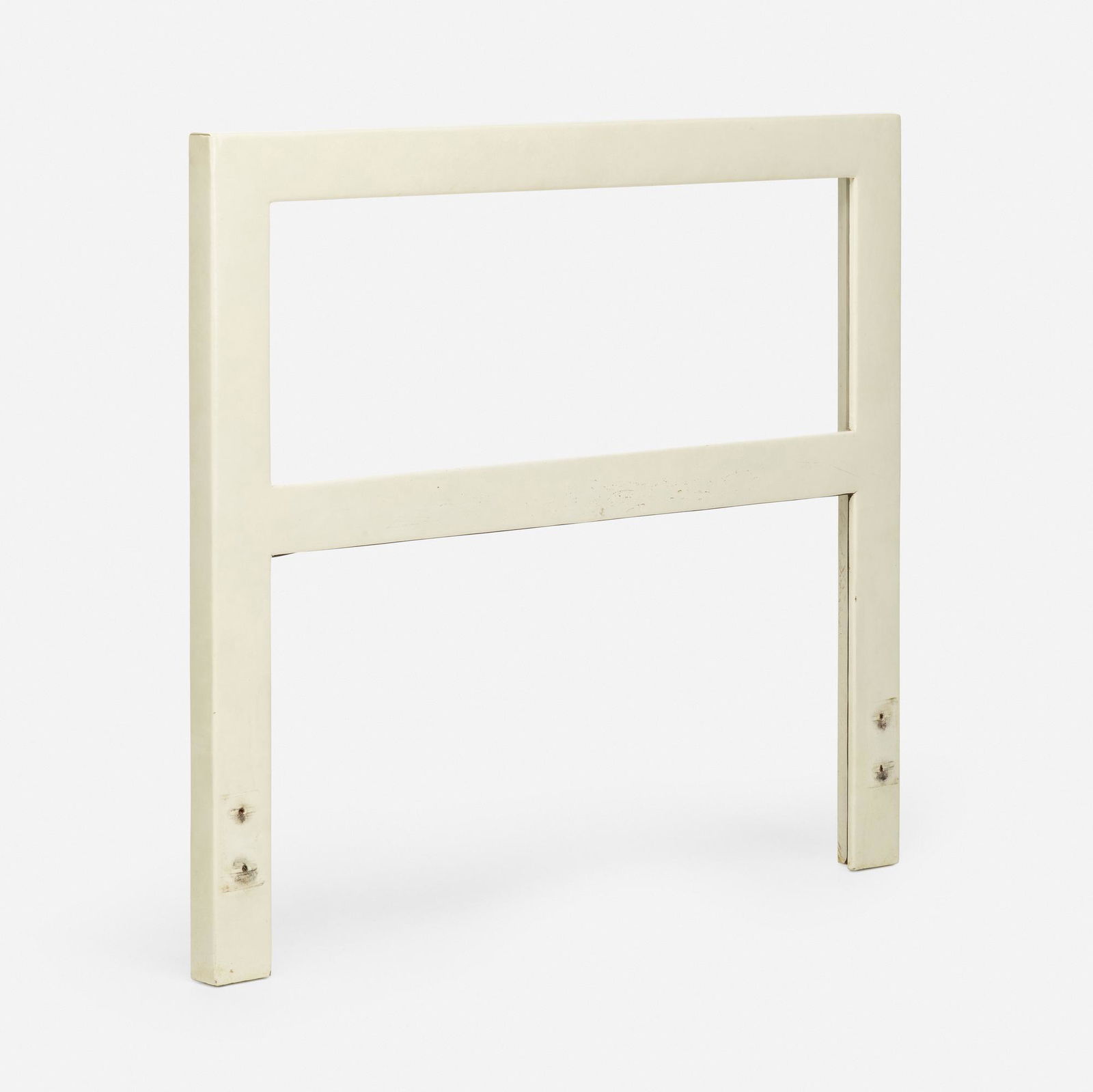 Samuel Marx, Twin-size headboard: Samuel Marx Twin-size headboard USA, 1954leather over wood, Lucite 36.25 h x 39 w x 2 d in (92 x 99 x 5 cm) Provenance: Wright, Important Design, 15 December 2011, Lot