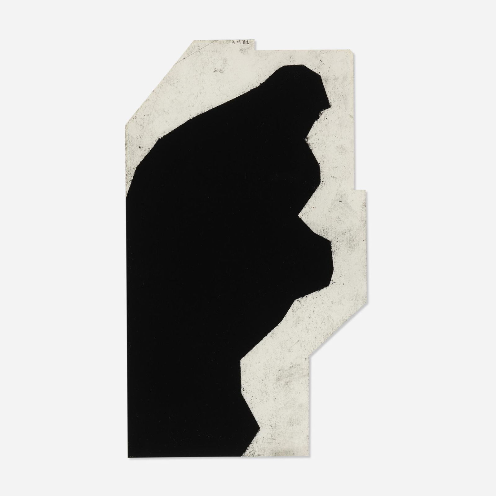 Robert Moskowitz, Untitled: Robert Moskowitz Untitled 1982charcoal on paper 11 h x 6.25 w in (28 x 16 cm) Signed and dated to upper edge 'RM '82'. This work will ship from Rago in Lambertville, New Je