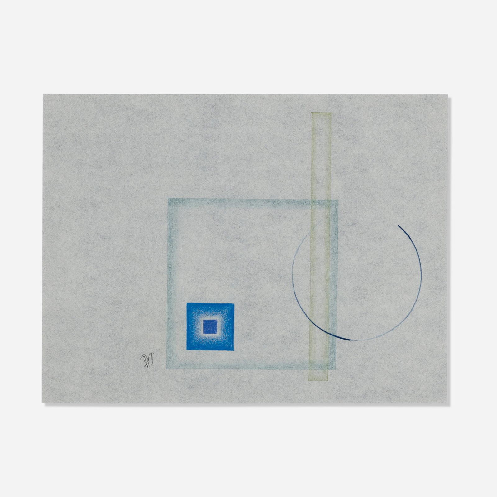 Dwinell Grant, Blue and Green Abstraction (1 of 4)