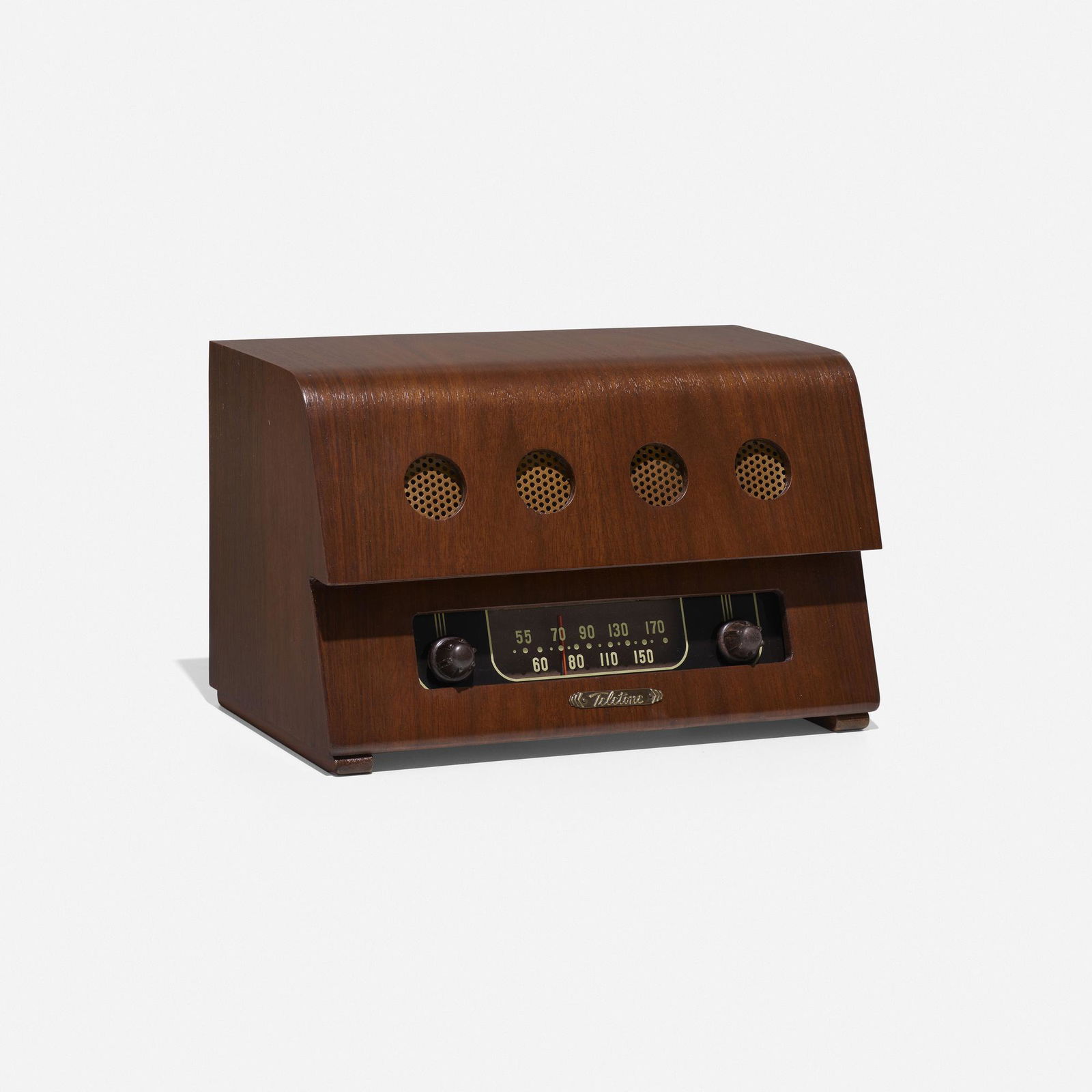 Charles and Ray Eames, Radio: Charles and Ray Eames Radio Evans Products/Tele-tone Radio Corp.USA, c. 1946walnut veneer, Bakelite, plastic, enameled aluminum 7.5 h x 11.75 w x 7 d in (19 x 30 x 18 cm) Applied brass m