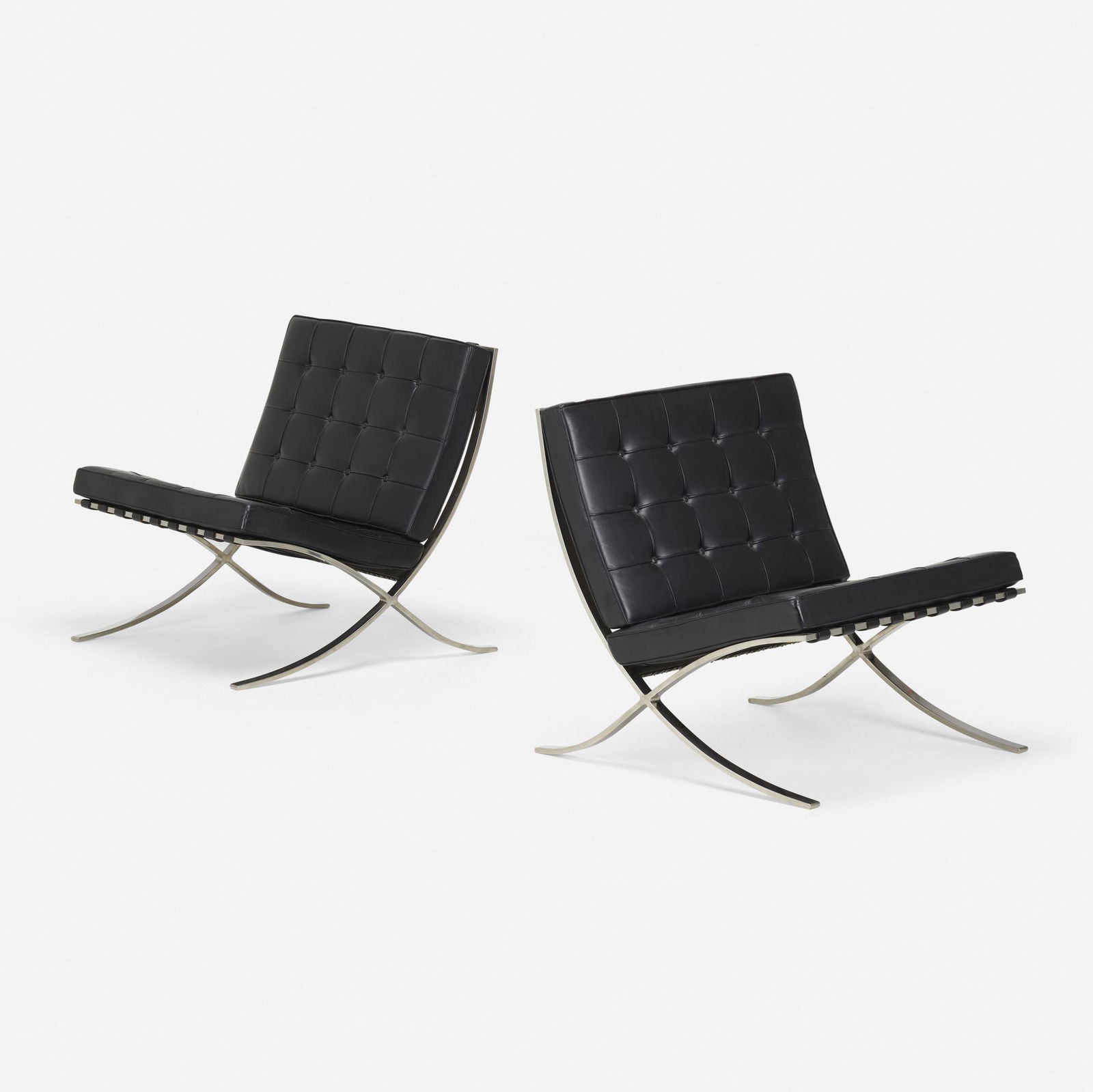 Ludwig Mies van der Rohe, Barcelona chairs, pair (1 of 5)
