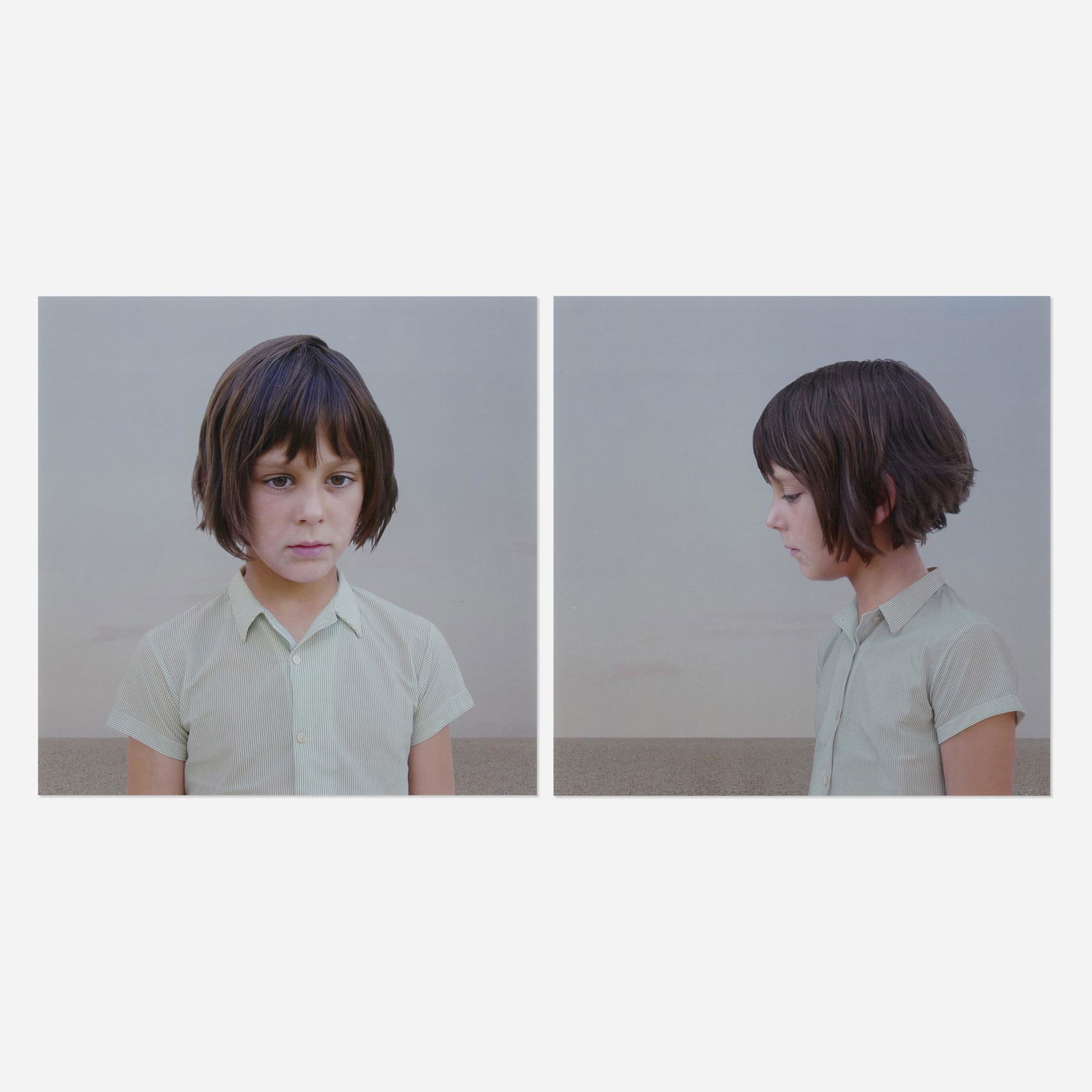 Loretta Lux, Maria 1; Maria 2 (two works): Loretta Lux Maria 1; Maria 2 (two works) 2001Ilfochrome print image: 9 h x 9 w in (23 x 23 cm) sheet: 11.875 h x 11.875 w in (30 x 30 cm) Signed, titled, dated and numbered to verso of one