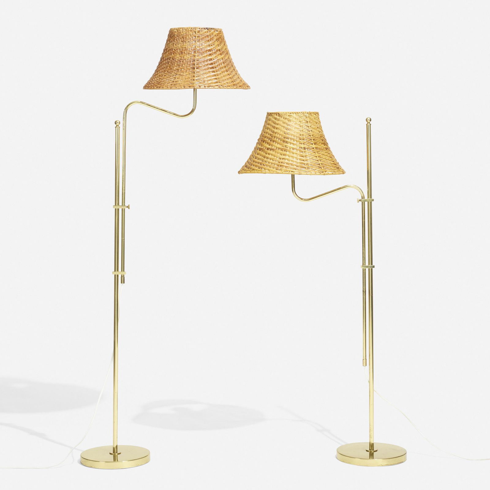 Bergboms, Adjustable floor lamps model G132, pair (1 of 4)