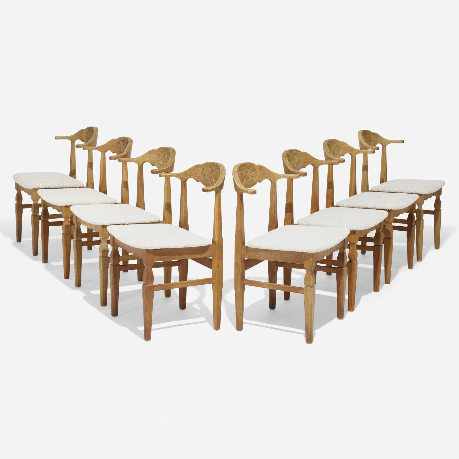 Henning Kjaernulf, Dining chairs, set of eight (1 of 5)
