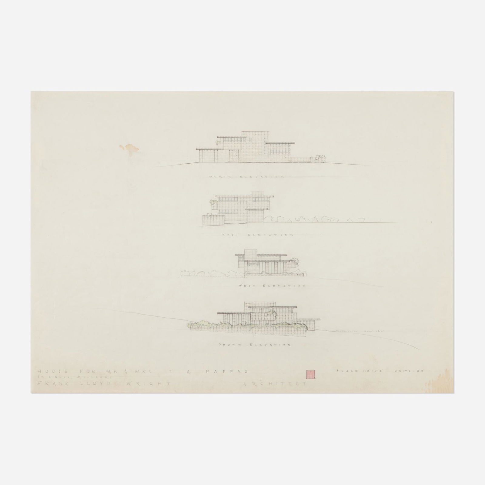 Frank Lloyd Wright, Architectural drawing (1 of 2)