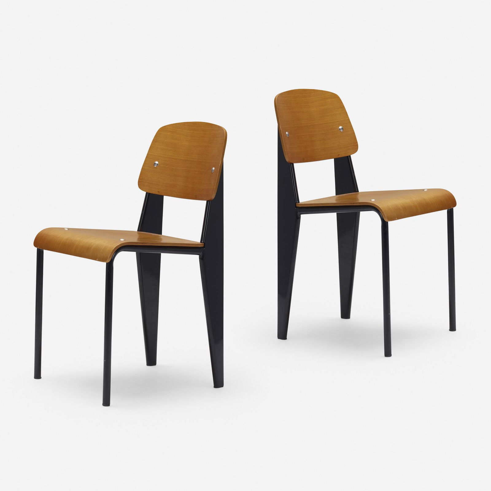 Jean Prouve, Standard chairs, pair (1 of 4)