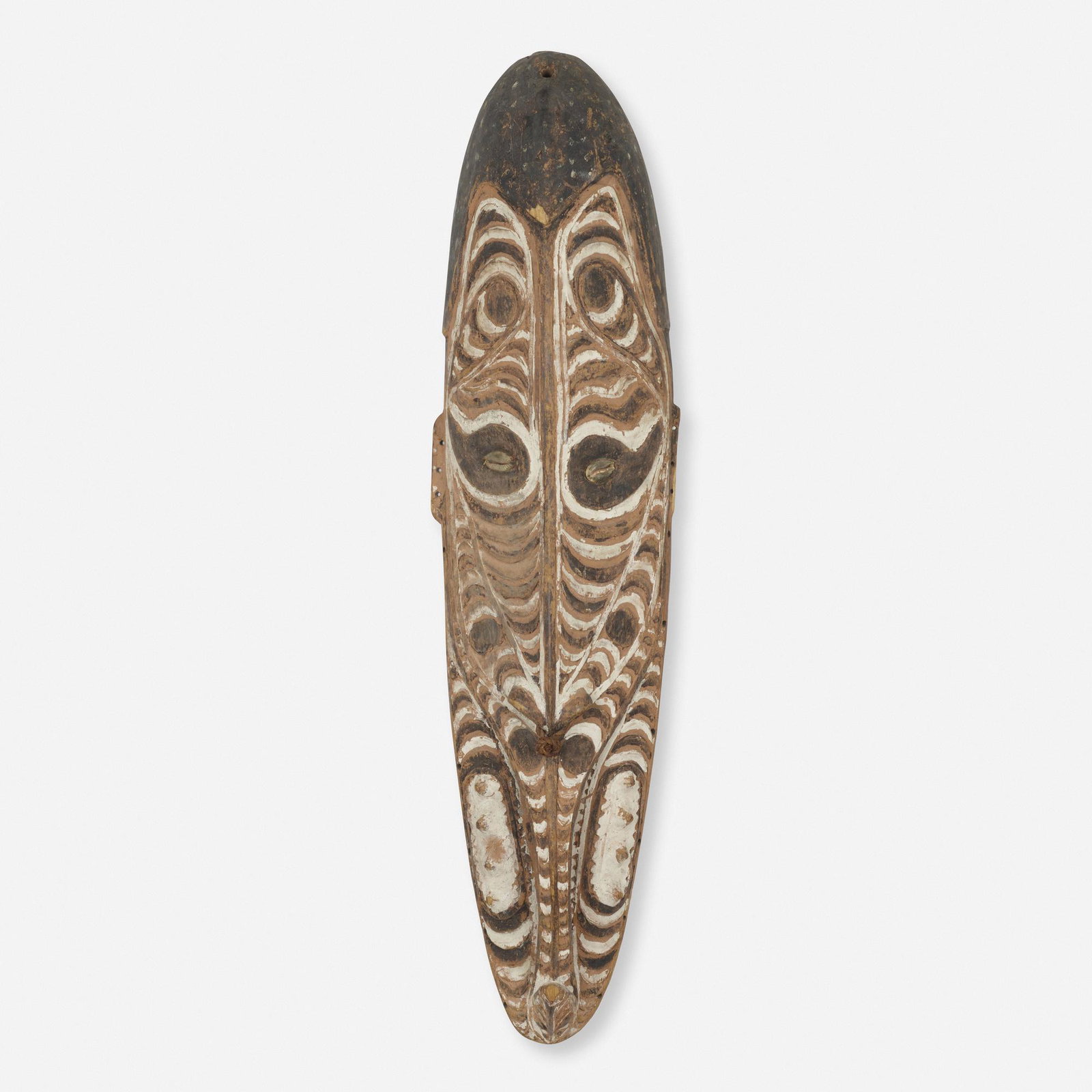 Papuan artist, Gope (spirit board): Papuan artist Gope (spirit board) New Guinea, 20th century painted and carved wood, rope, sea shells 34.5 h x 8.5 w x 4 d in (88 x 22 x 10 cm) This work will ship from Chicago, Ill