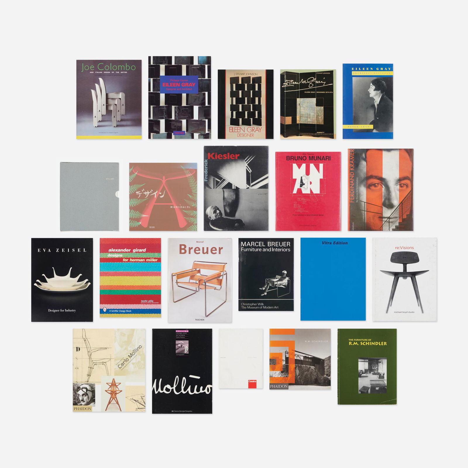 Modern Design monographs, twenty-one: Modern Design monographs, twenty-one Complete Lot Details Cassina Philippe Starck, Miss + Mister, New York, 2004. Softcover. Eileen Gray Architect Designer Peter Adam, Abrams, New Yor