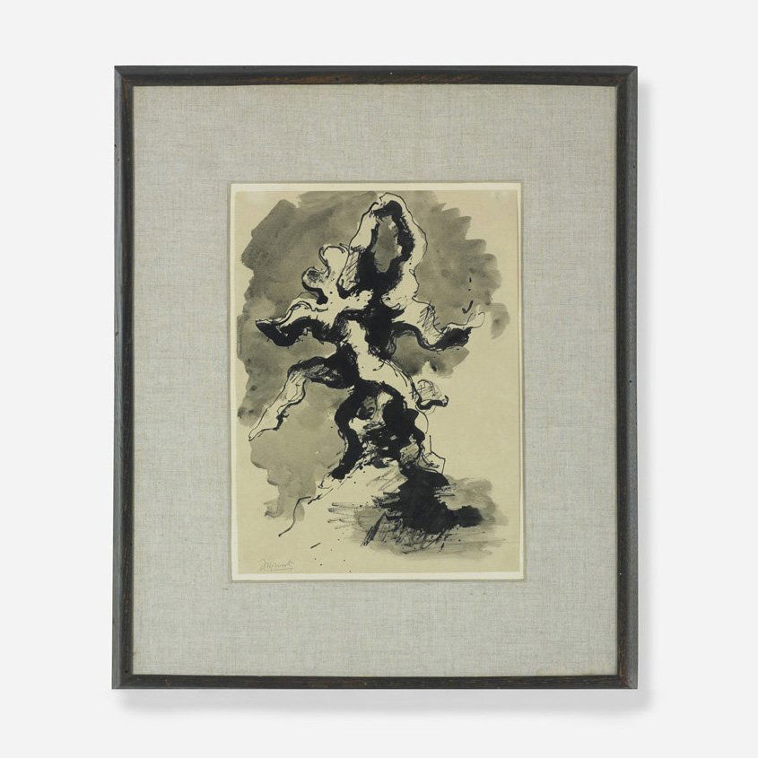 Jacques Lipchitz Study for the Flight: Jacques Lipchitz Study for the Flight France, 1940 ink on paper 11.75 h x 8.75 w inches Signed to lower left 'Lipchitz'. Sold with a copy of the original invoice. Provenance: B.C. Holland, Inc., Chica